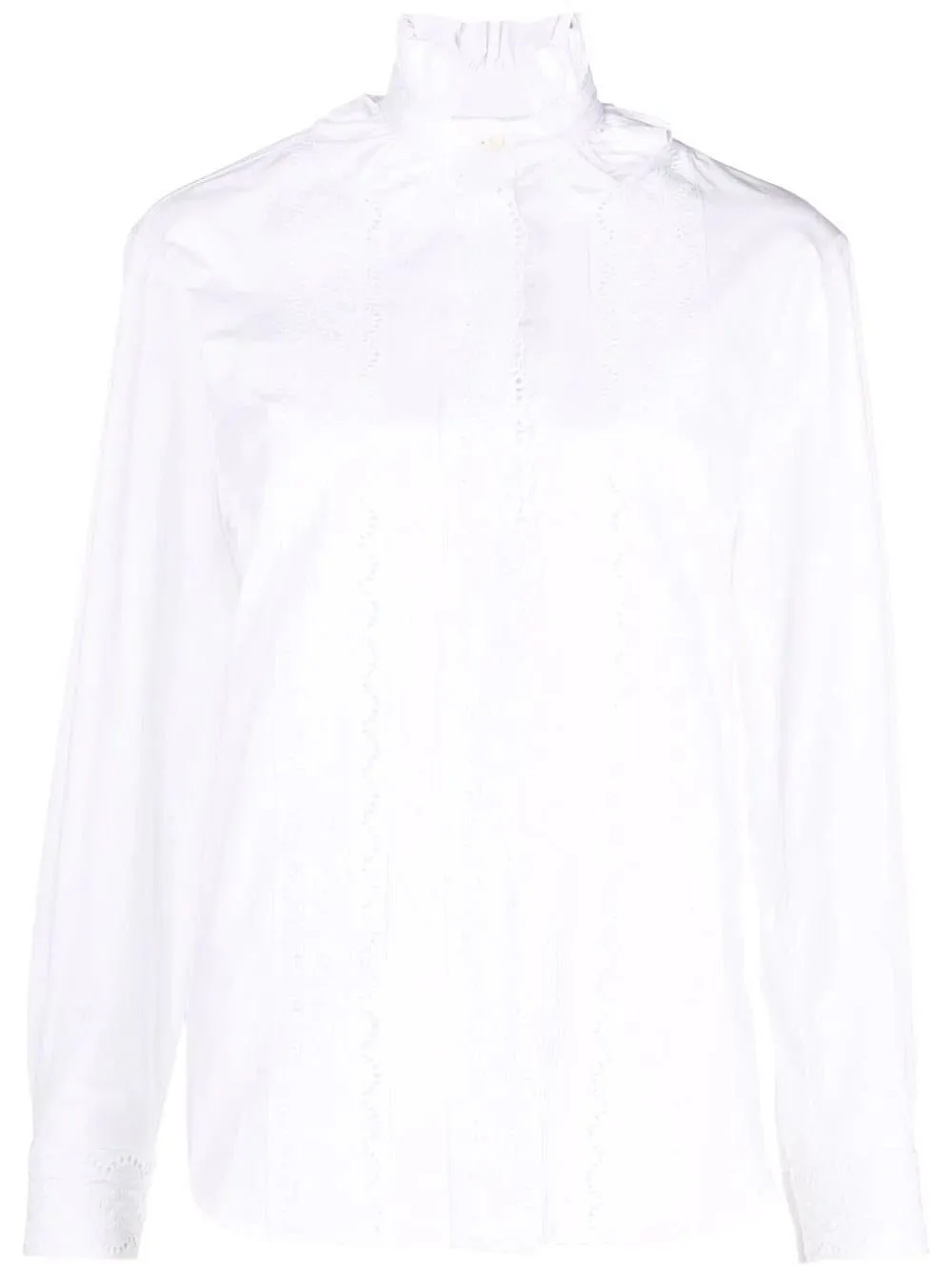 Ruffled Button-Up Shirt