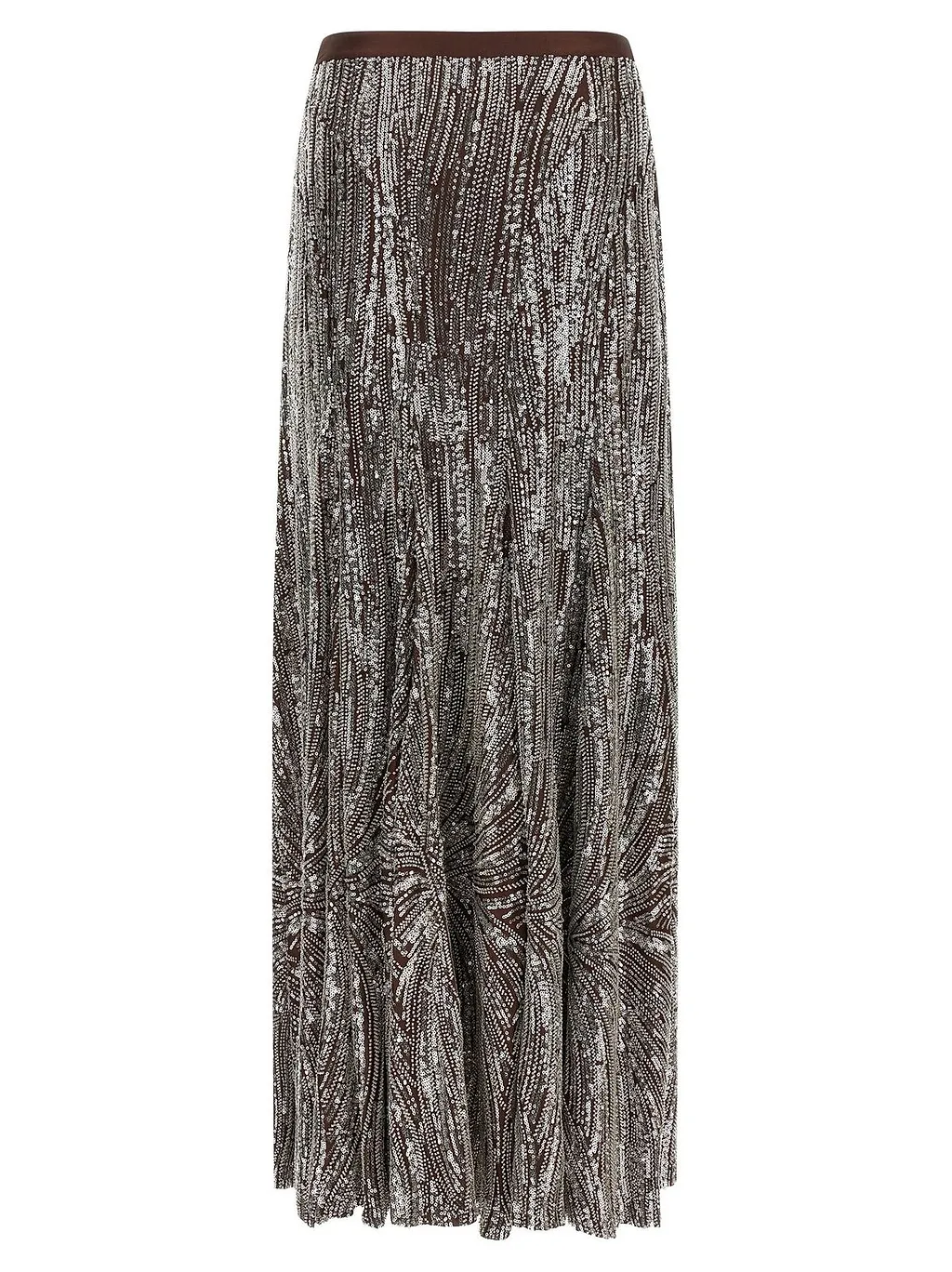 Paco Rabanne Sequin Pearl Long Skirt