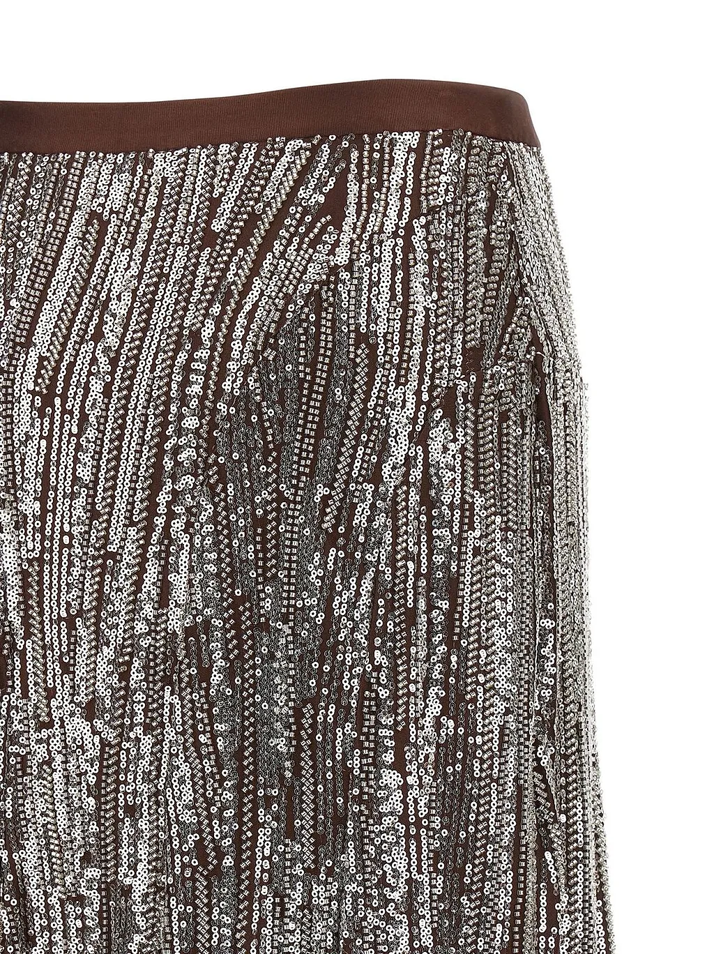Paco Rabanne Sequin Pearl Long Skirt