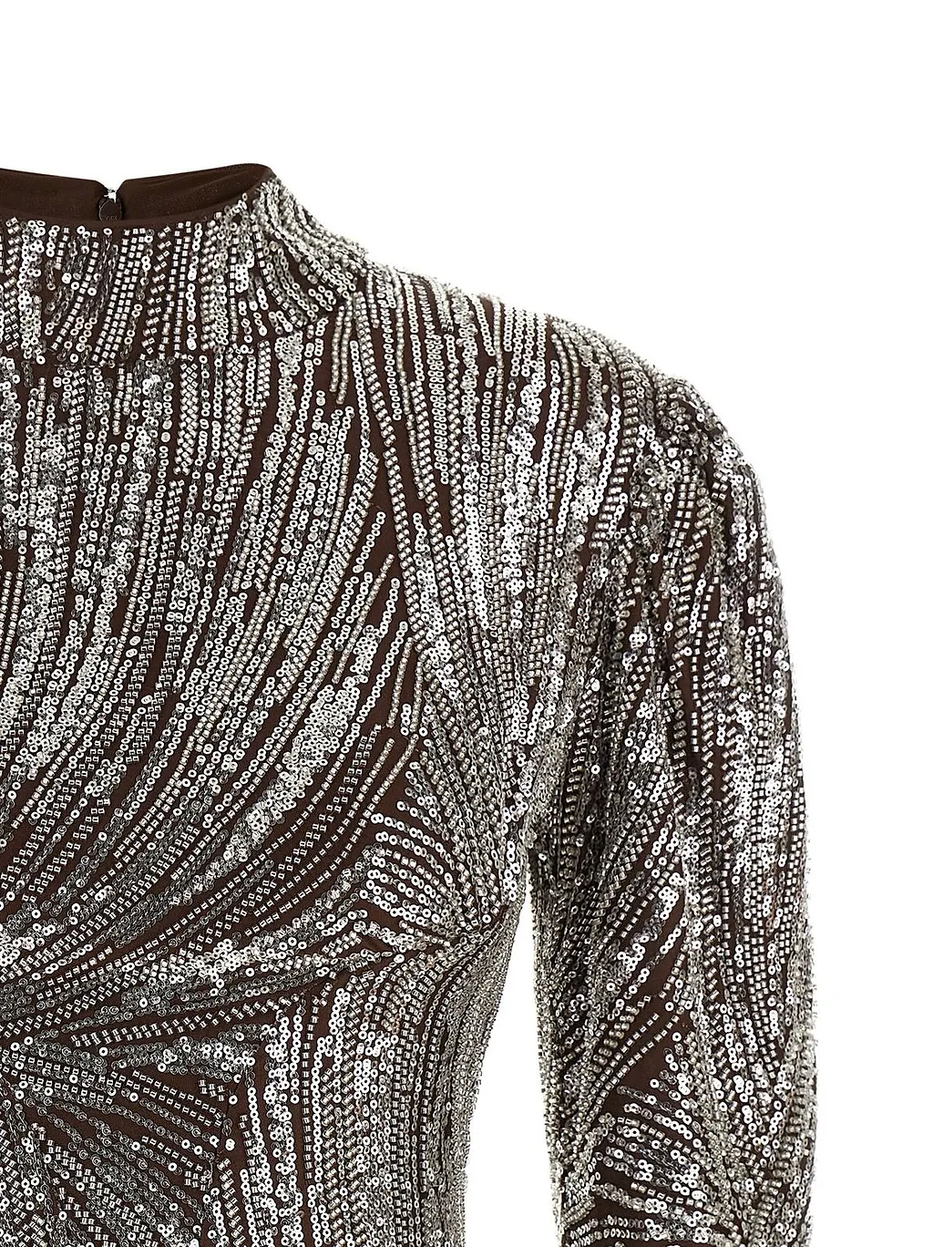 Paco Rabanne Sequin Wave Long Sleeve Top