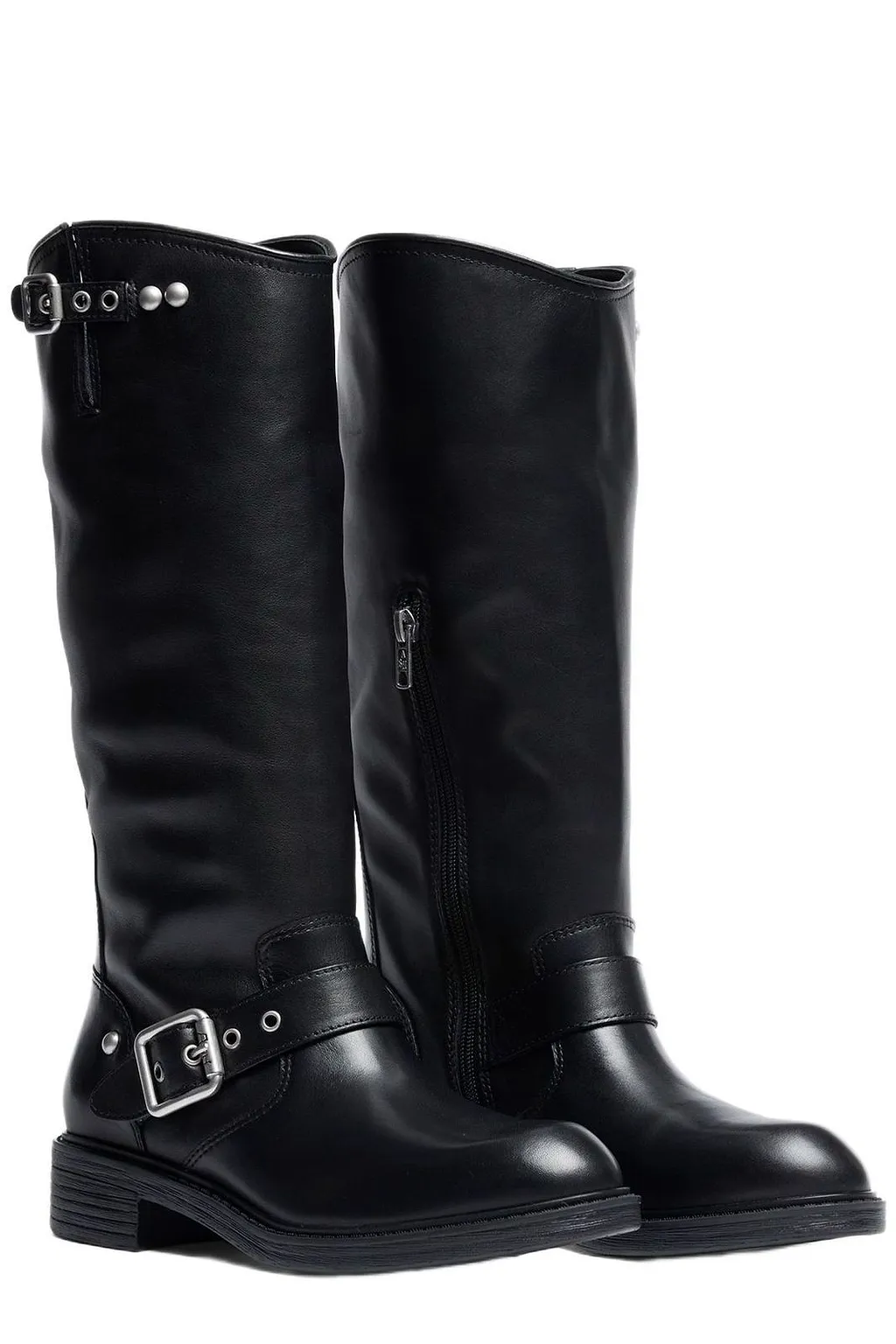 Ash Freesia Tall Leather Moto Booties