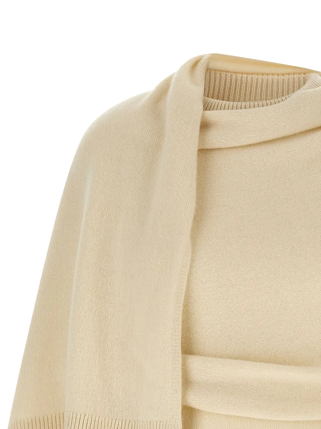 Alida Scarf-Detail Knitted Sweater