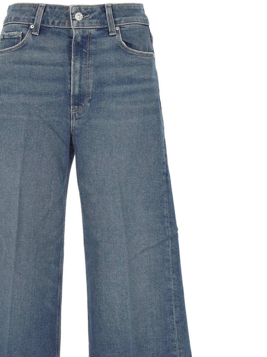 Paige Raw Hem Wide-Leg Jeans