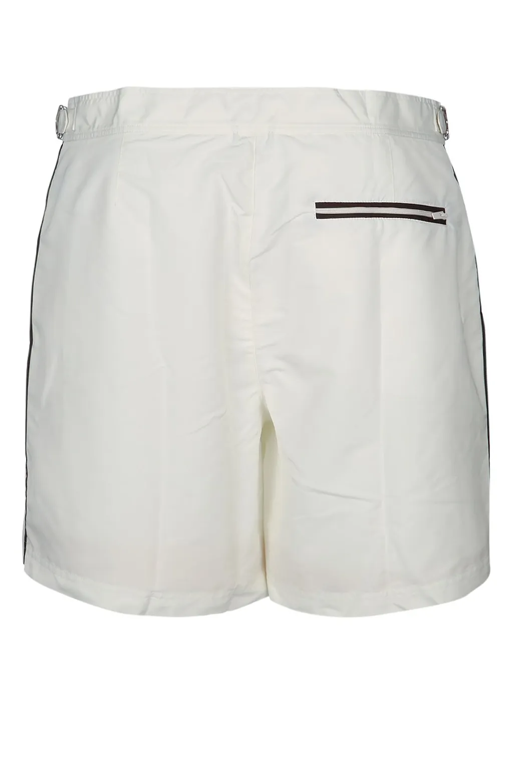 Brunello Cucinelli Logo Embroidered Buttoned Swim Shorts