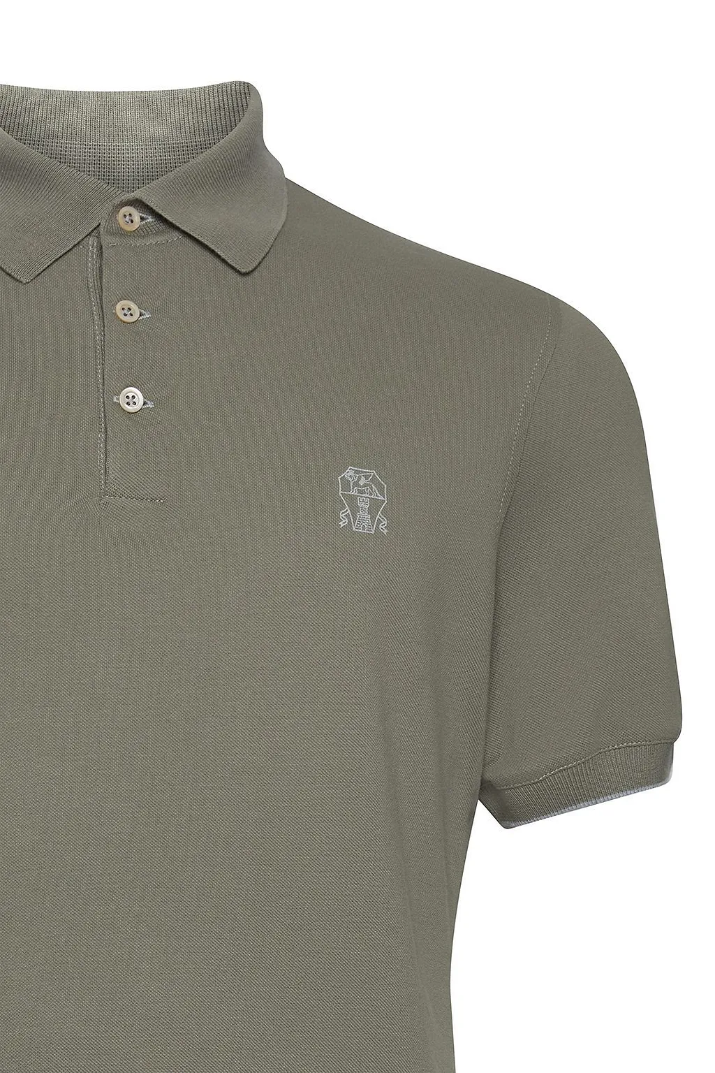Brunello Cucinelli Logo Embroidered Polo Shirt