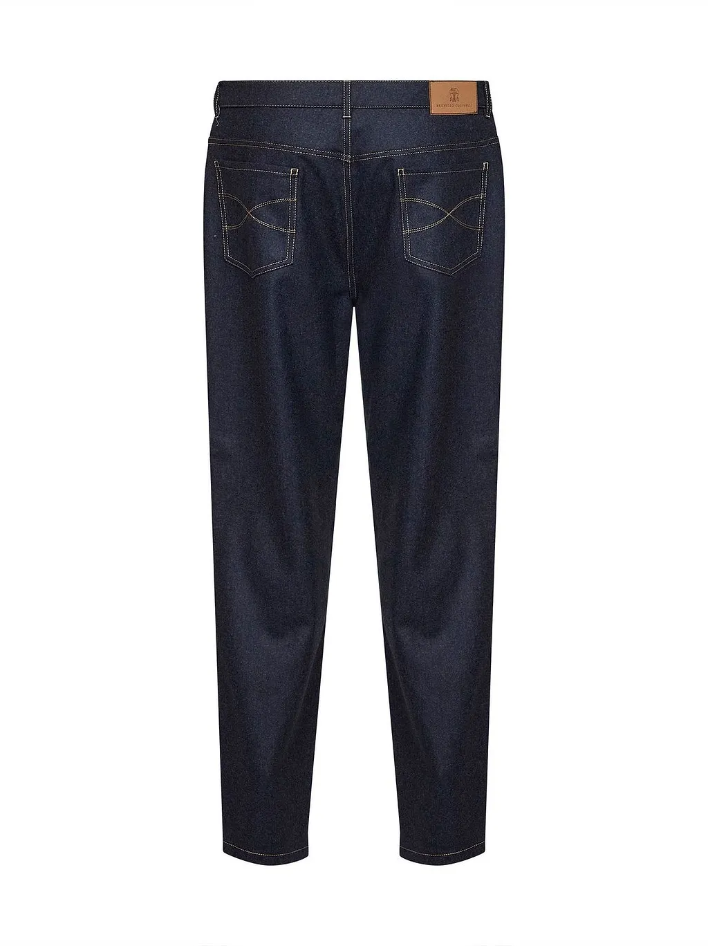 Brunello Cucinelli Logo Patch Straight-Leg Jeans
