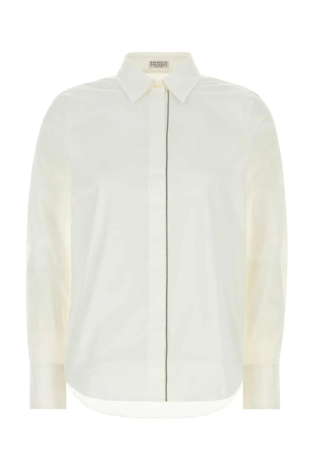 Brunello Cucinelli Long Sleeved Curved Hem Shirt