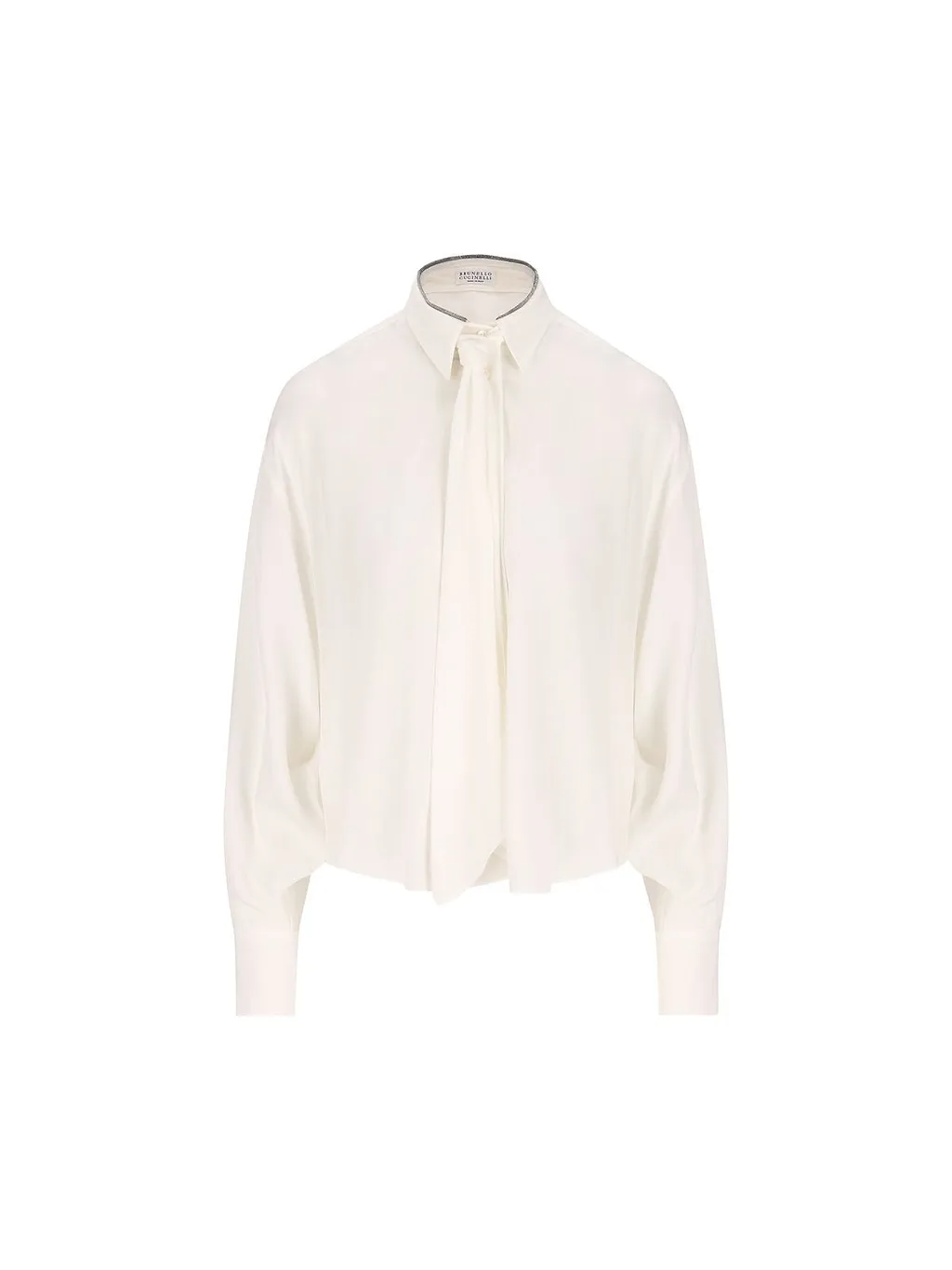 Brunello Cucinelli Long Sleeved Curved Hem Shirt