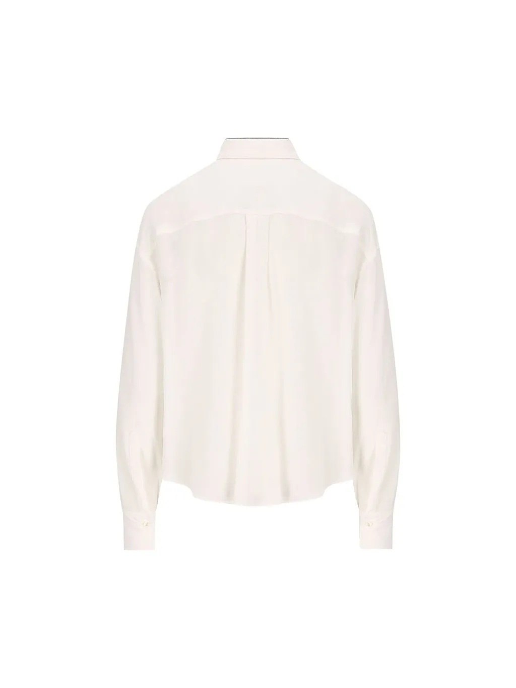 Brunello Cucinelli Long Sleeved Curved Hem Shirt