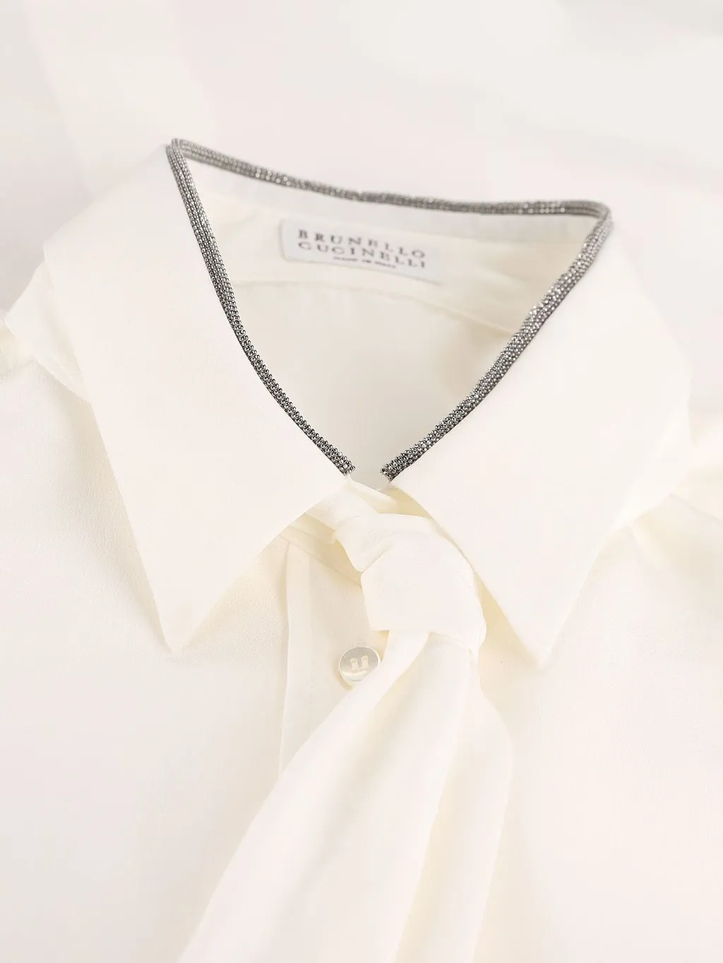 Brunello Cucinelli Long Sleeved Curved Hem Shirt
