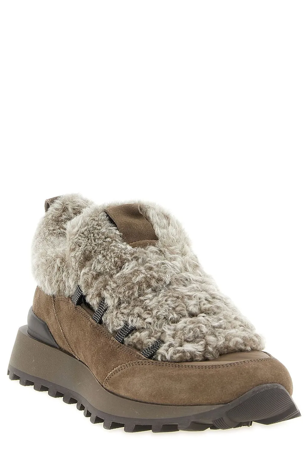 Brunello Cucinelli Monile Shearling Slip-Ons