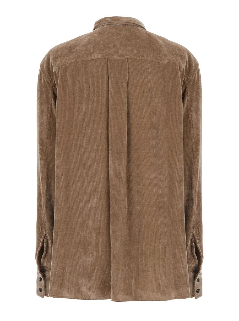 Brunello Cucinelli Monili Detailed Curved Hem Shirt