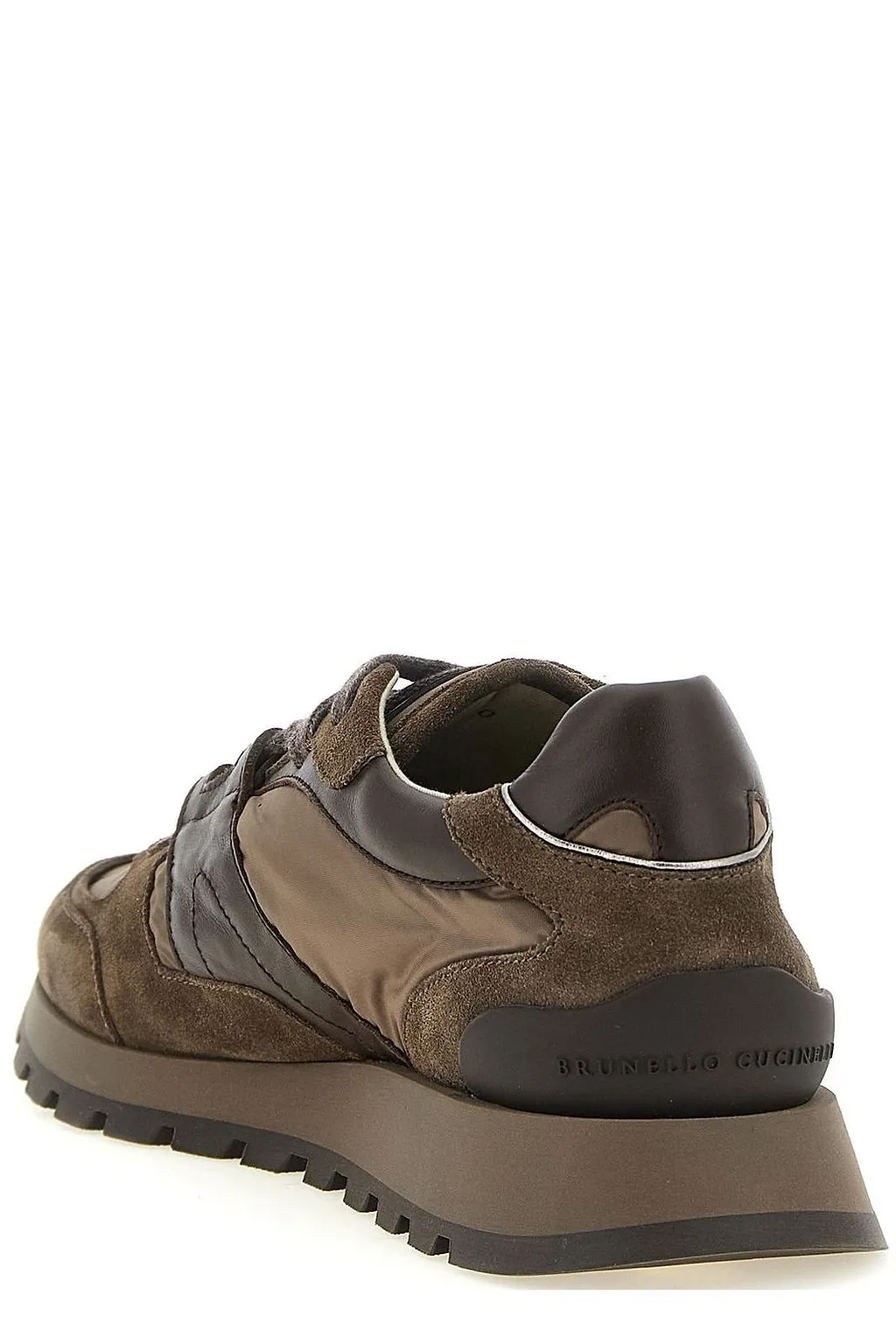 Brunello Cucinelli Panelled Lace-Up Sneakers