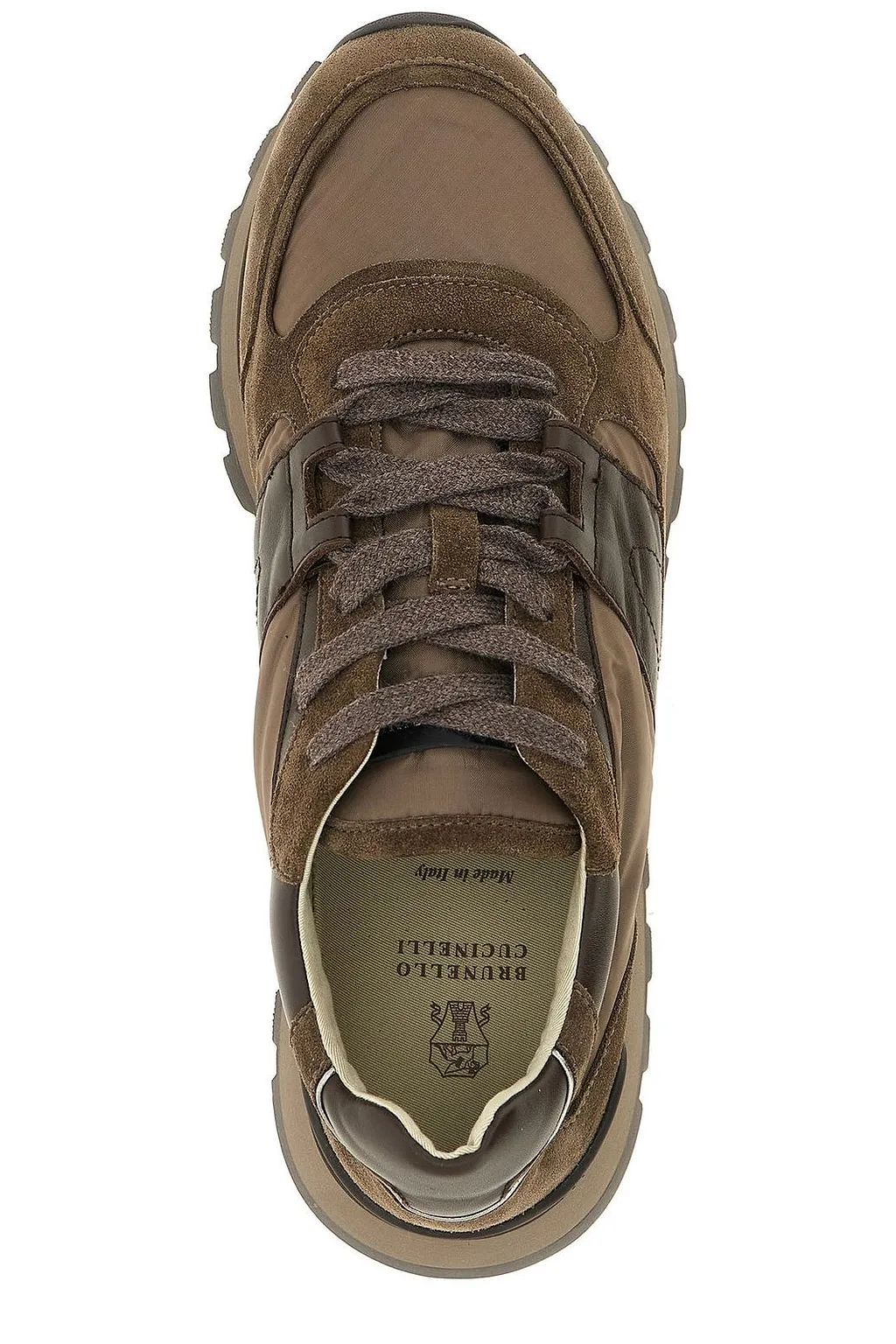 Brunello Cucinelli Panelled Lace-Up Sneakers