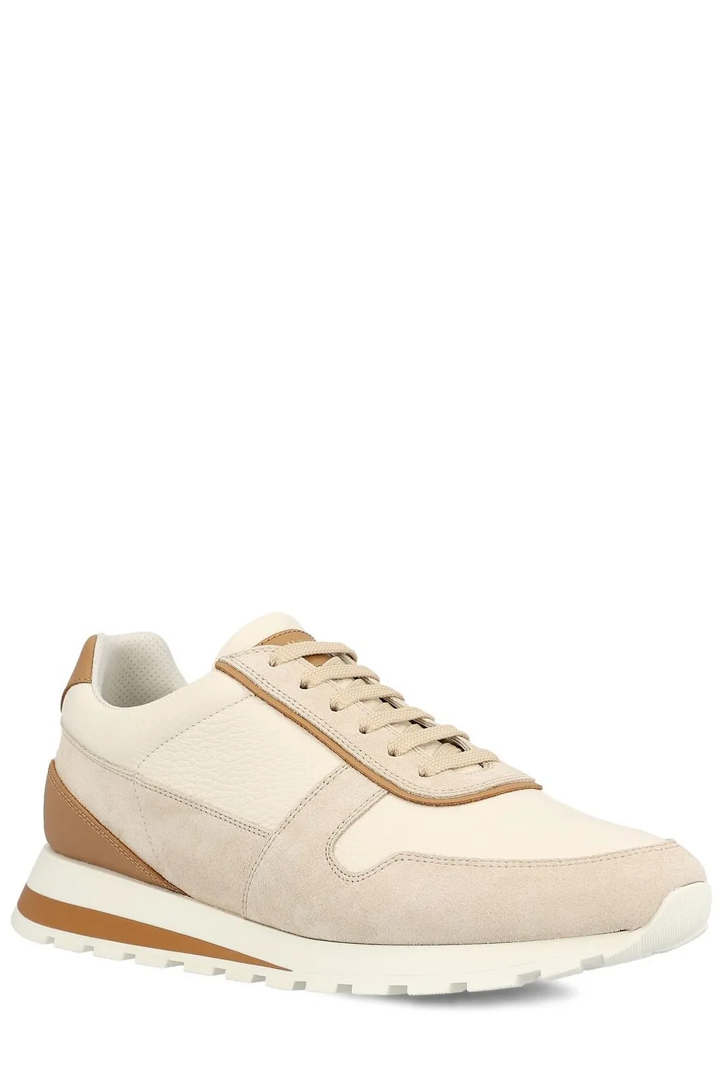 Brunello Cucinelli Panelled Lace-Up Sneakers