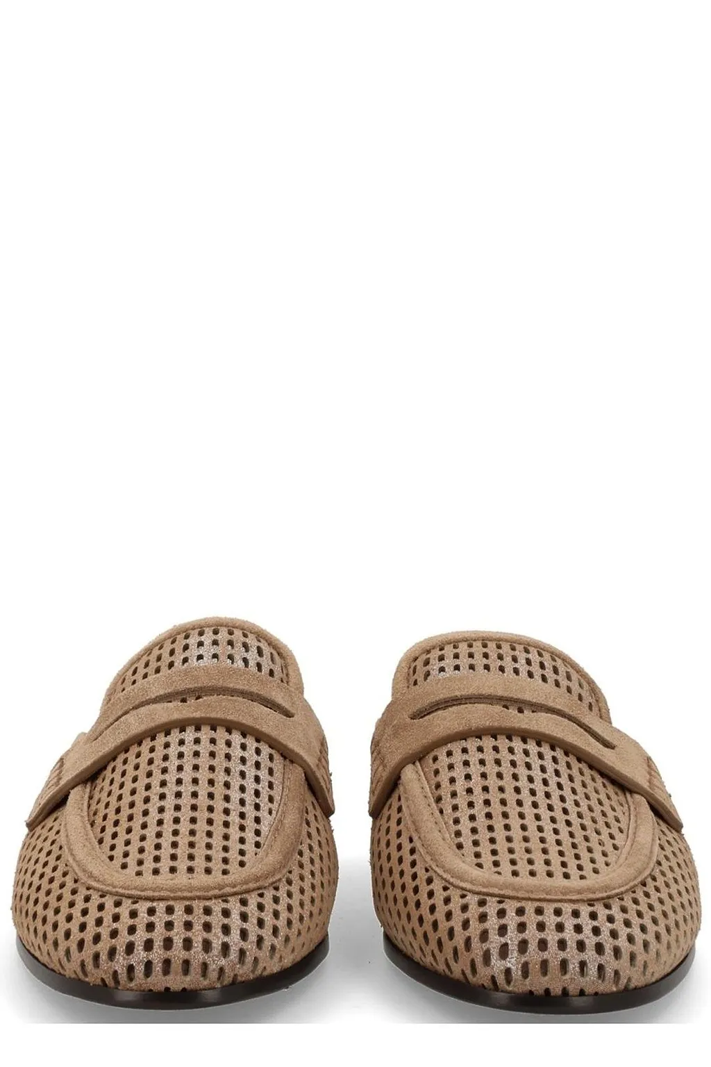 Brunello Cucinelli Perforated Net Flat Mules
