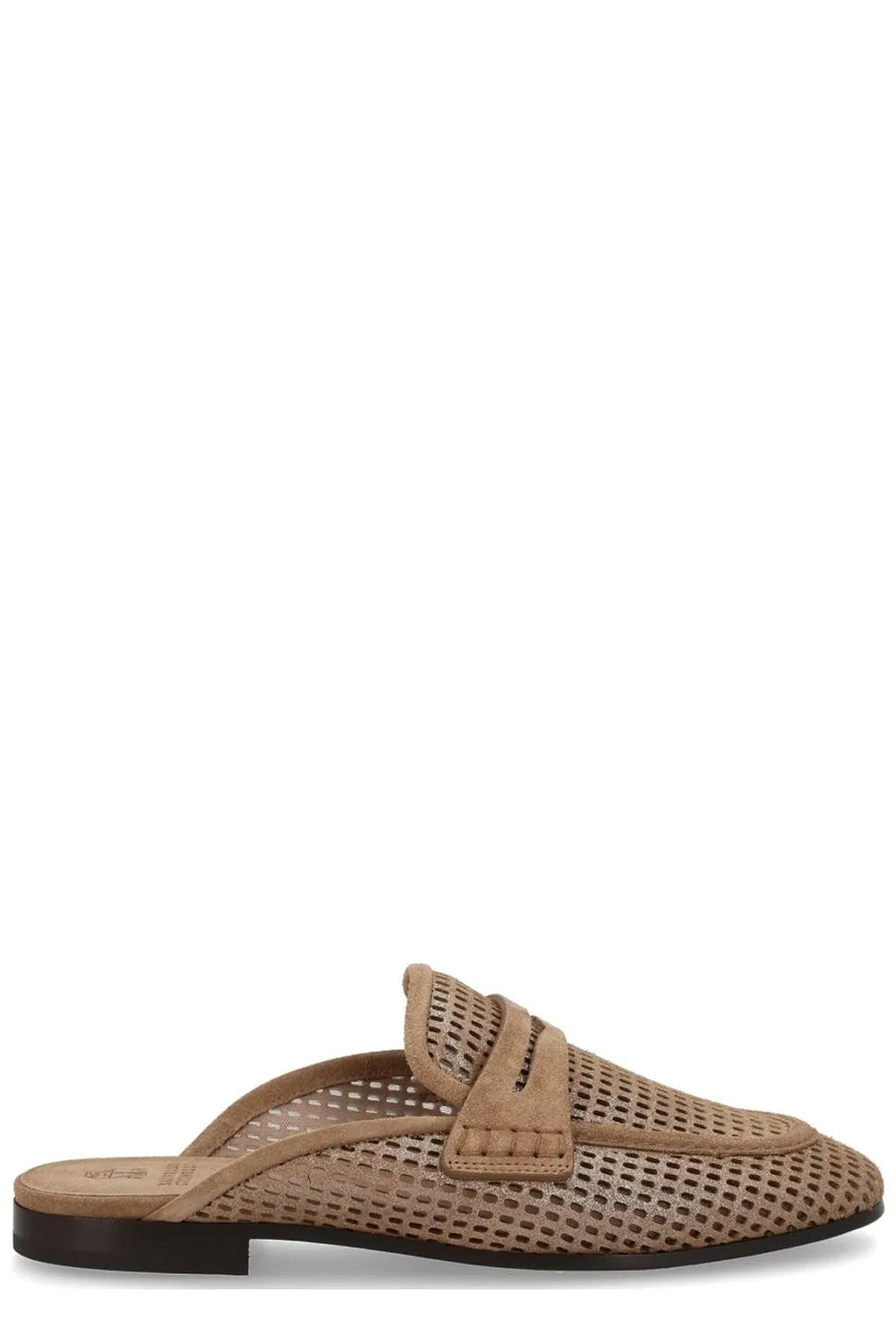 Brunello Cucinelli Perforated Net Flat Mules