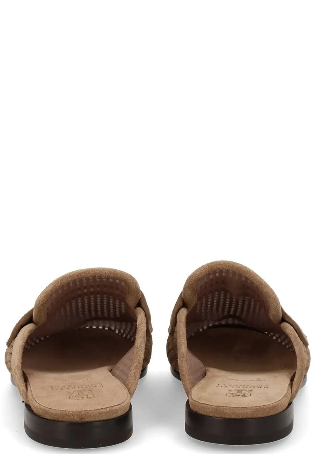 Brunello Cucinelli Perforated Net Flat Mules