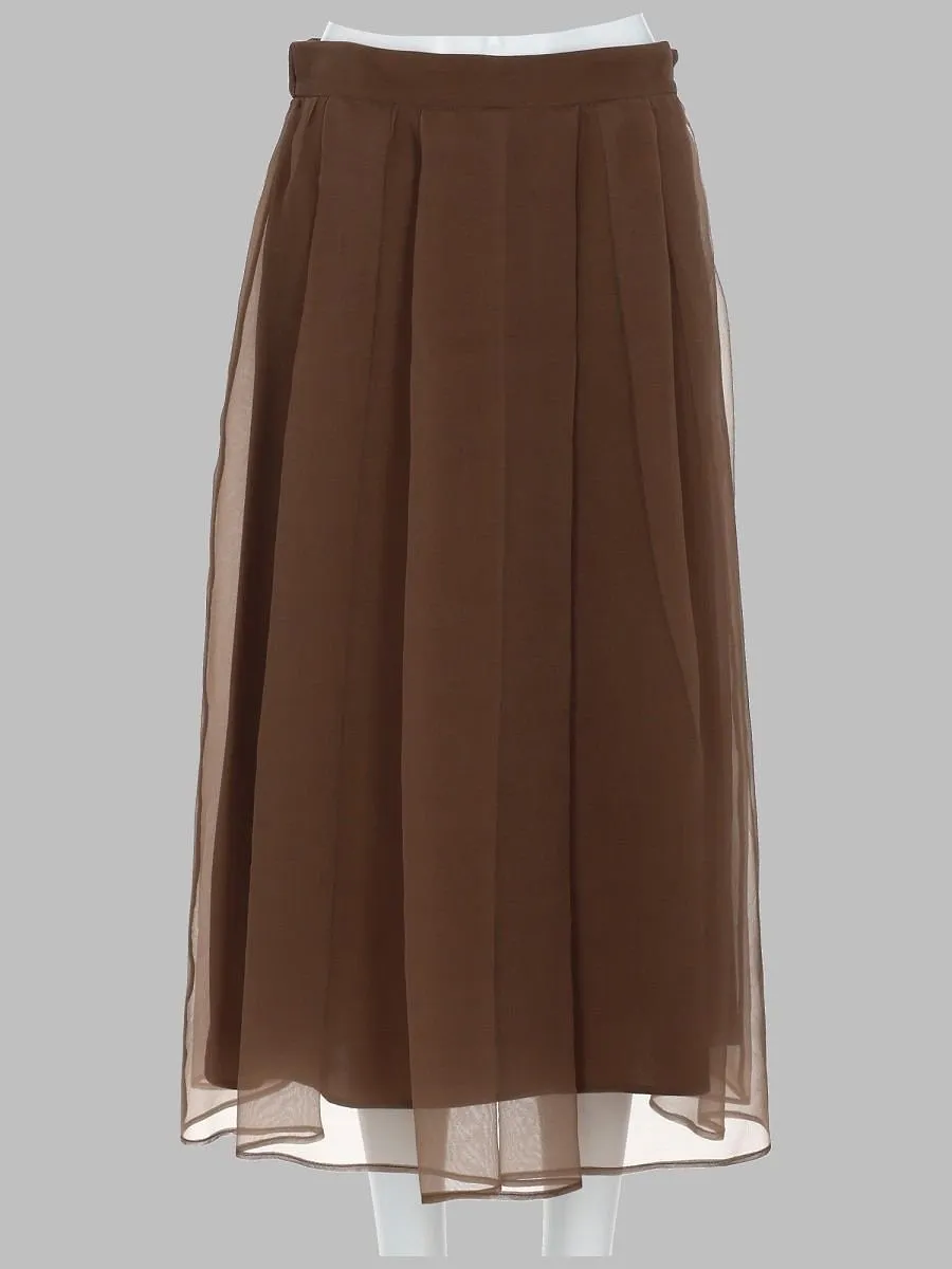 Pleated Midi Skirt
