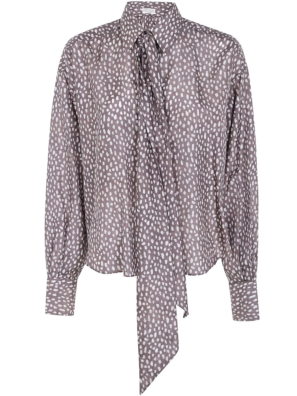 Polka-Dot Printed Long Sleeved Shirt