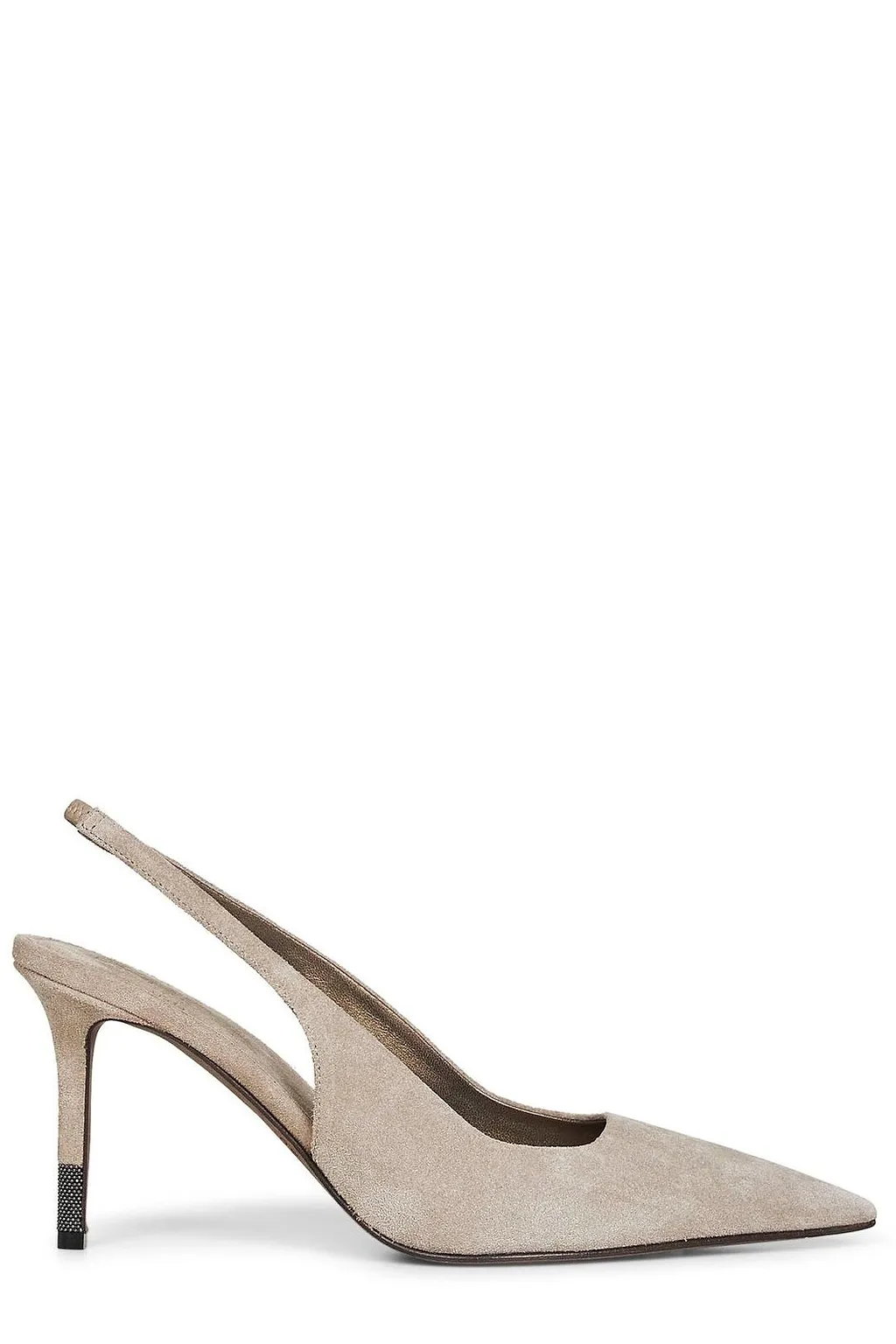 Brunello Cucinelli Pointed Toe Slingback Pumps