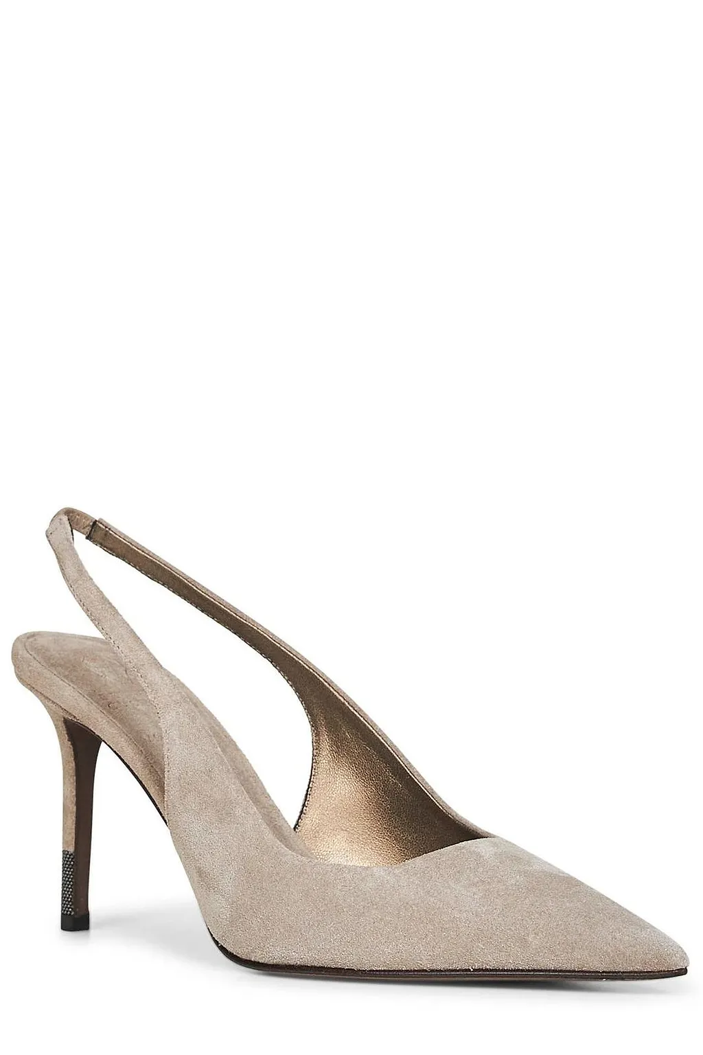 Brunello Cucinelli Pointed Toe Slingback Pumps