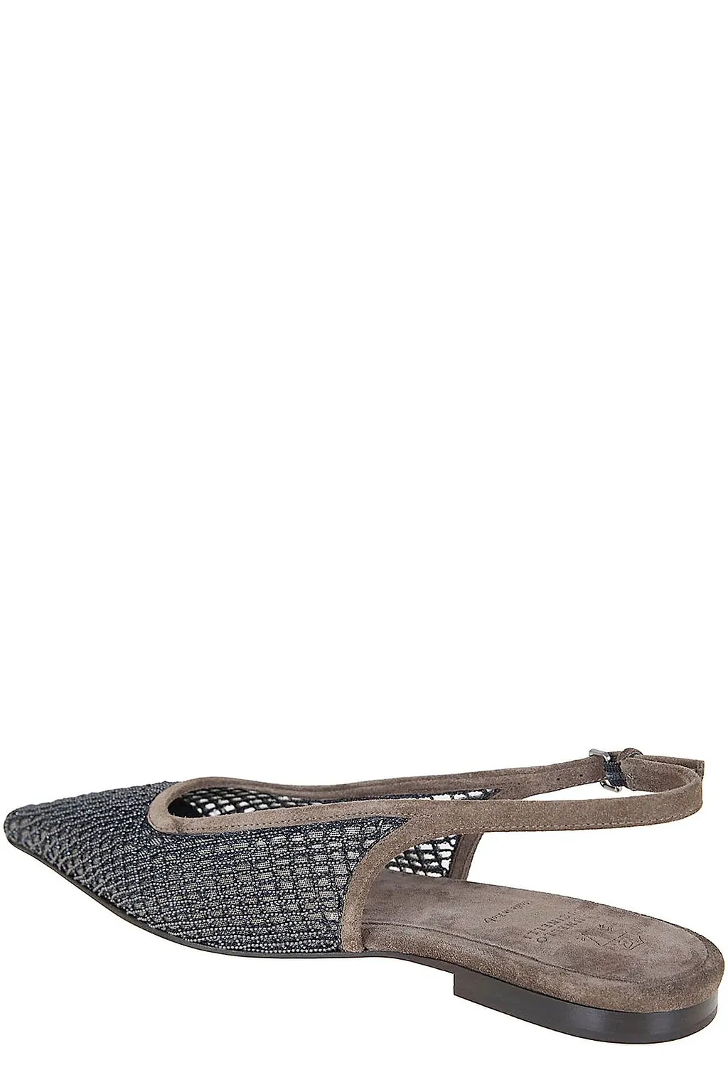 Brunello Cucinelli Pointed Toe Slingback Flats