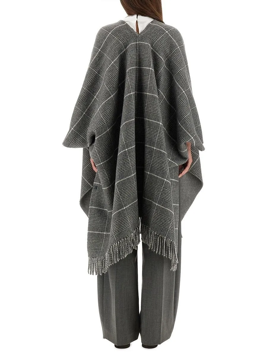 Reversible Fringed Poncho