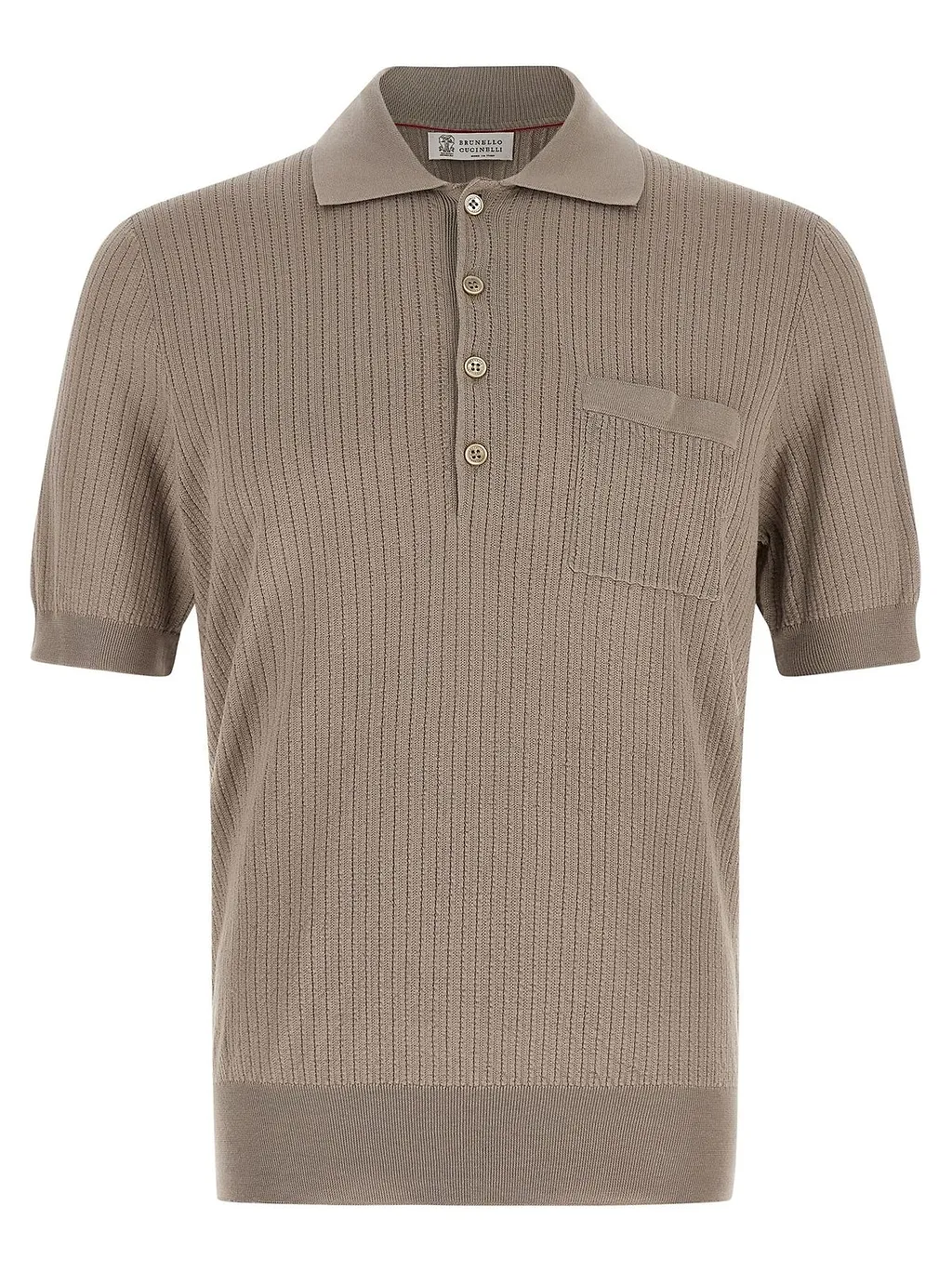 Brunello Cucinelli Ribbed Lightweight Knitted Polo Shirt