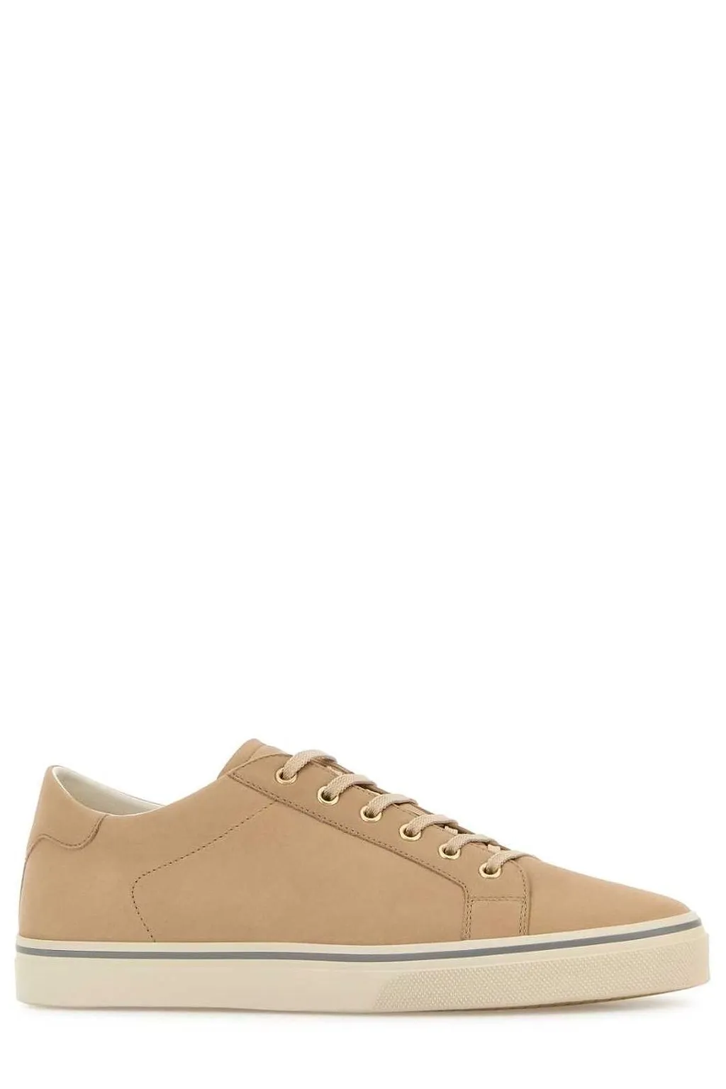 Brunello Cucinelli Round Toe Lace-Up Sneakers