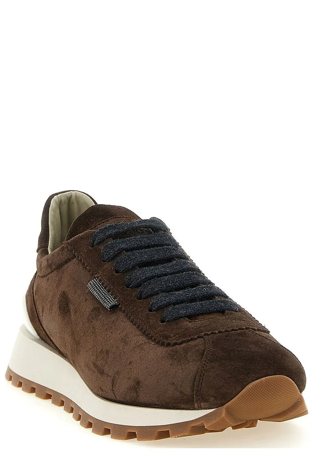 Brunello Cucinelli Round-Toe Lace-Up Trainers