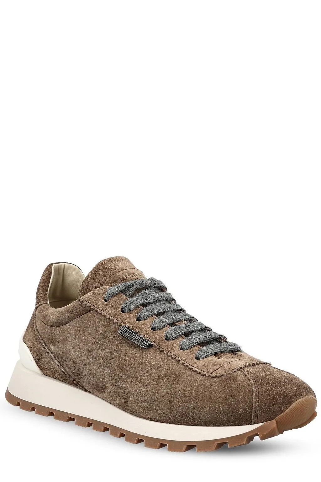 Brunello Cucinelli Round-Toe Lace-Up Trainers