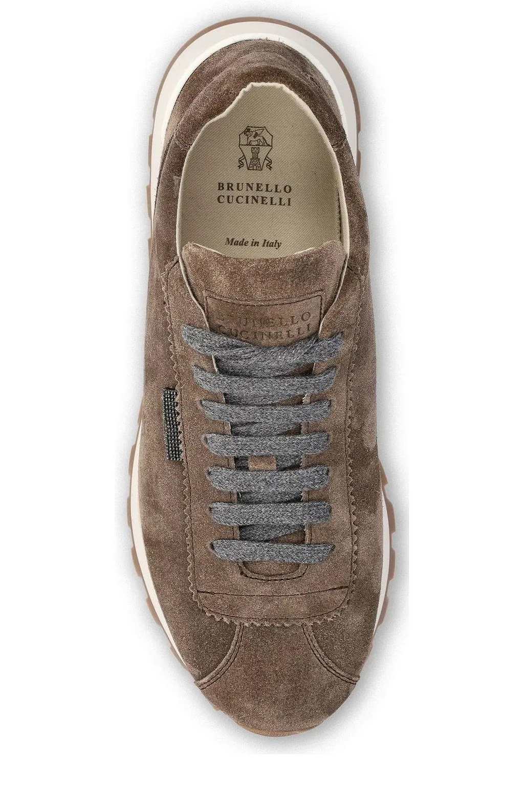 Brunello Cucinelli Round-Toe Lace-Up Trainers