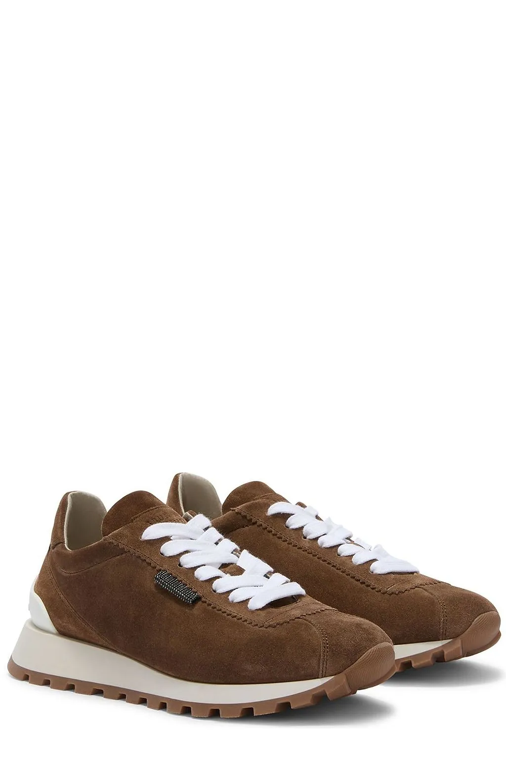 Brunello Cucinelli Round-Toe Lace-Up Trainers