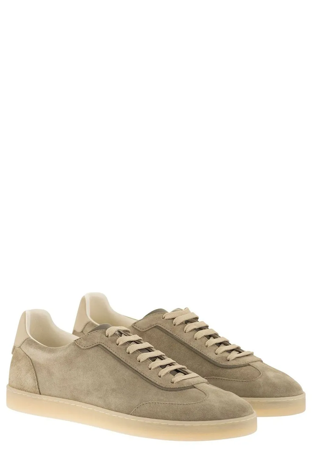 Brunello Cucinelli Round Toe Low-Top Sneakers