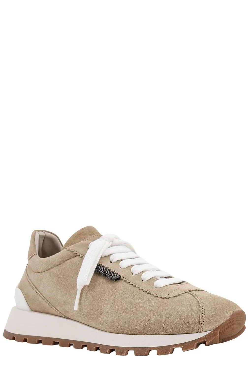 Brunello Cucinelli Round-Toe Lace-Up Sneakers