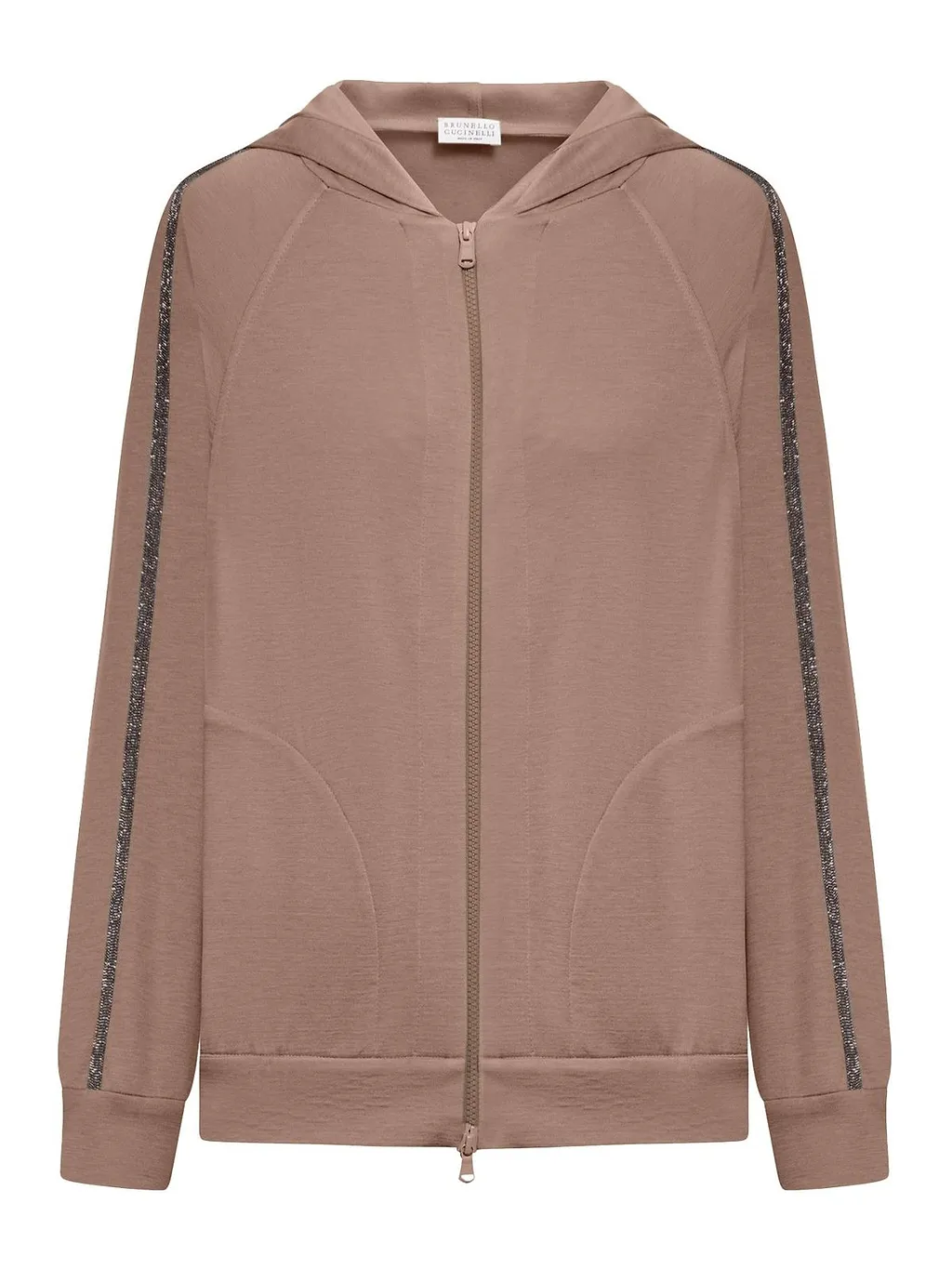 Brunello Cucinelli Trim Embellished Zipped Hoodie