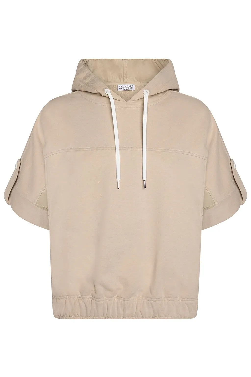 Brunello Cucinelli Short-Sleeve Hooded Sweatshirt