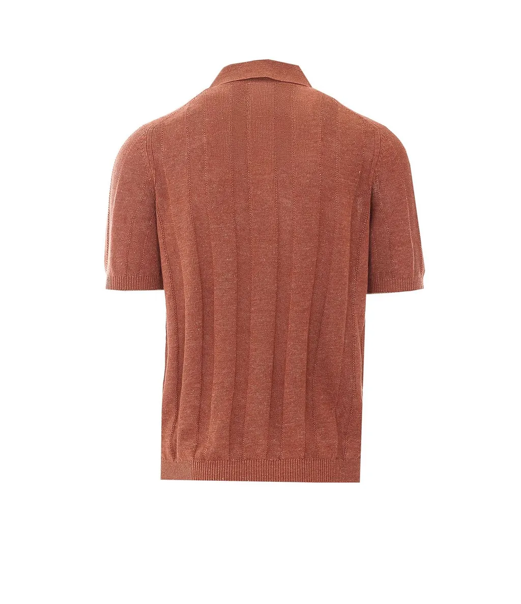 Brunello Cucinelli Short-Sleeved Knitted Polo Shirt