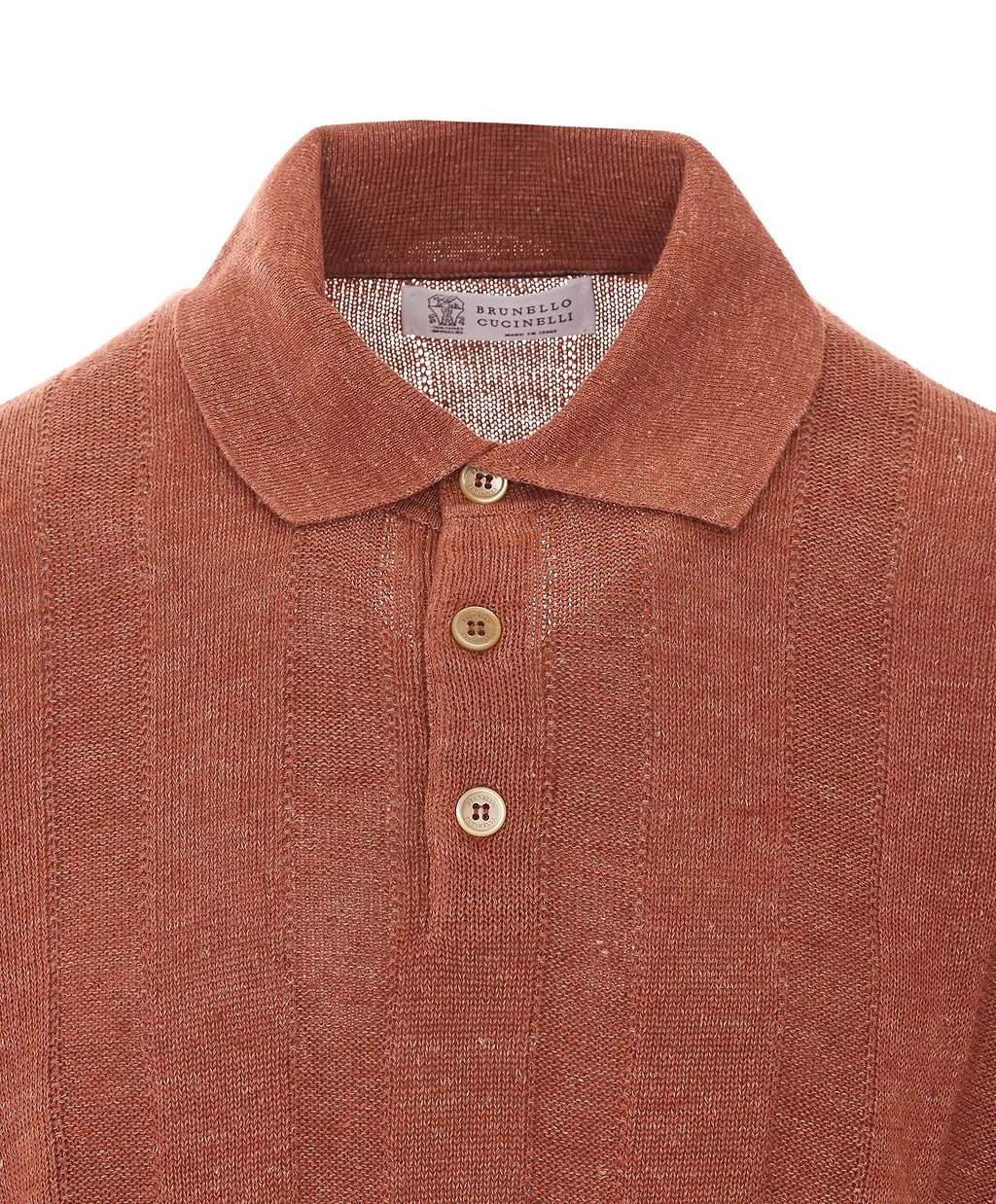 Brunello Cucinelli Short-Sleeved Knitted Polo Shirt