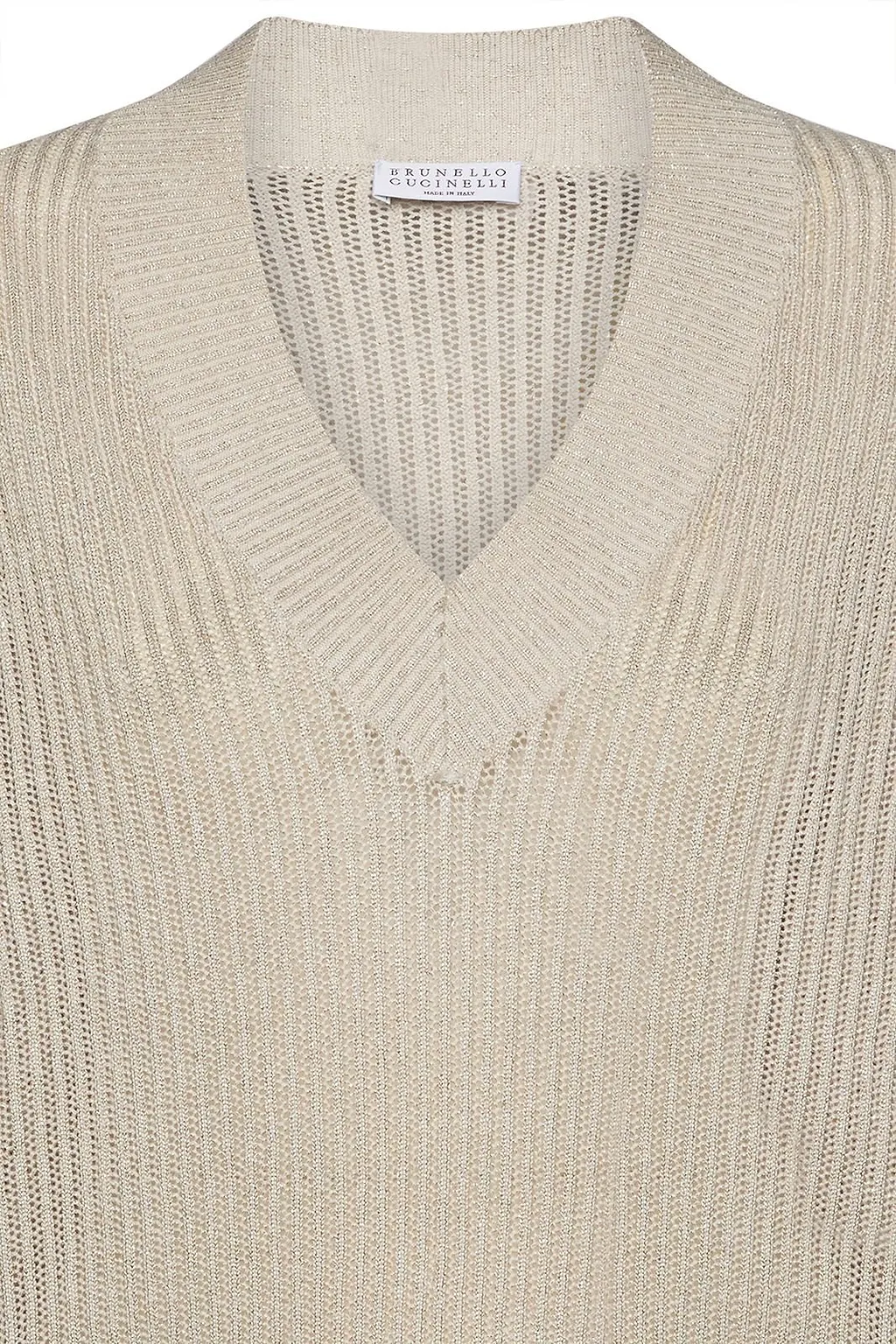 Brunello Cucinelli V-Neck Ribbed Sweater