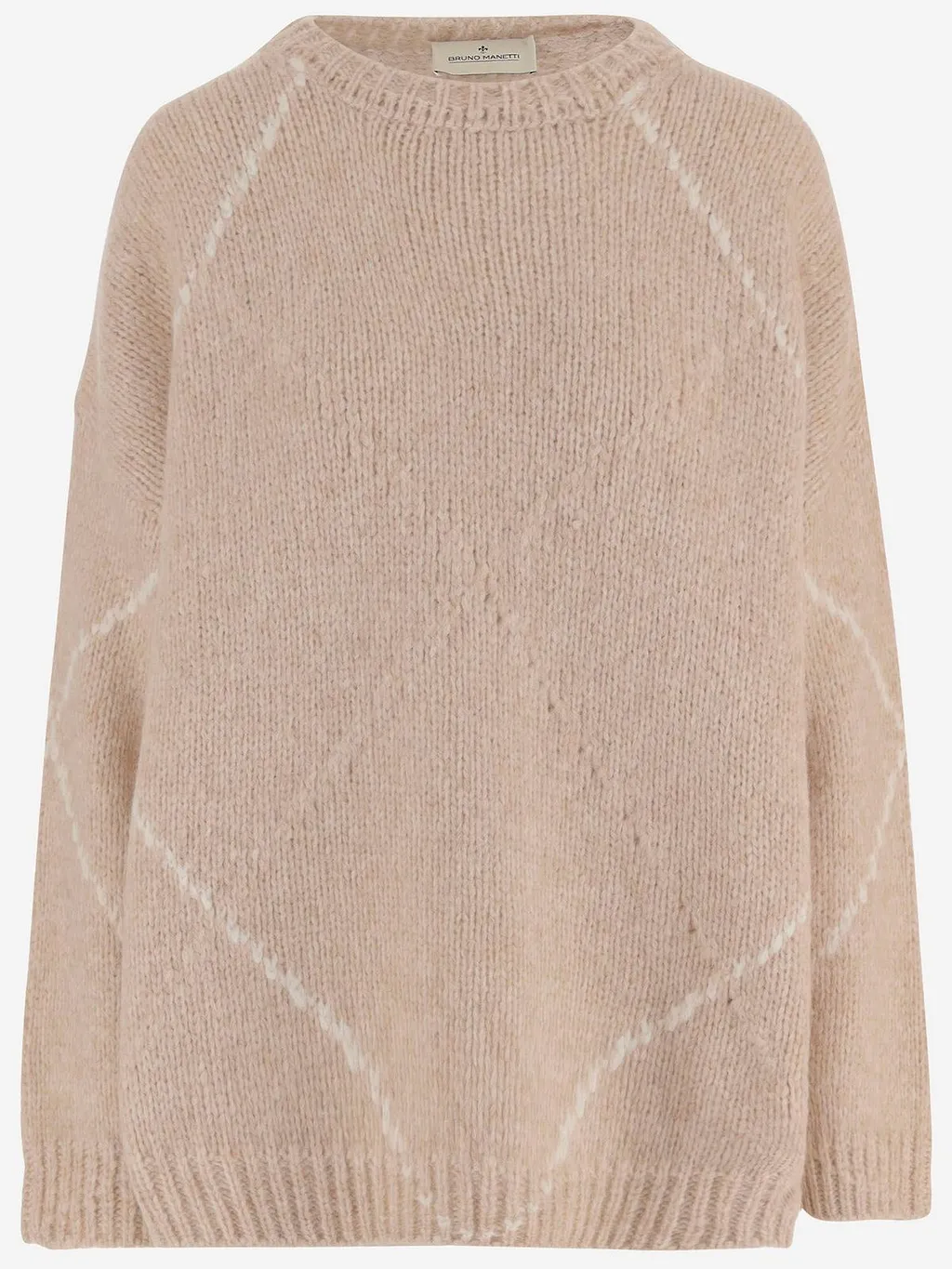 Bruno Manetti Diamond Knit Crew Neck Sweater