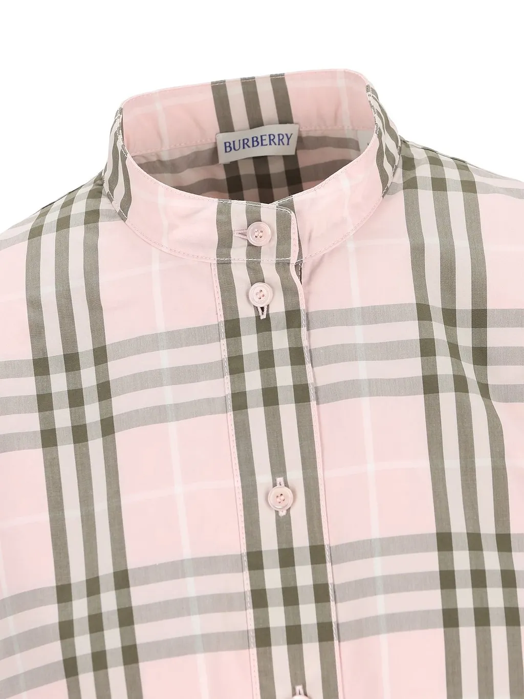 Burberry Checked Drawstring Waist Mini Dress