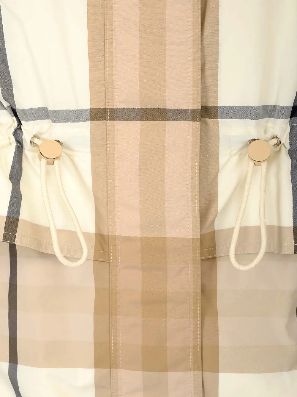 Burberry Checked Drawstring-Waist Jacket