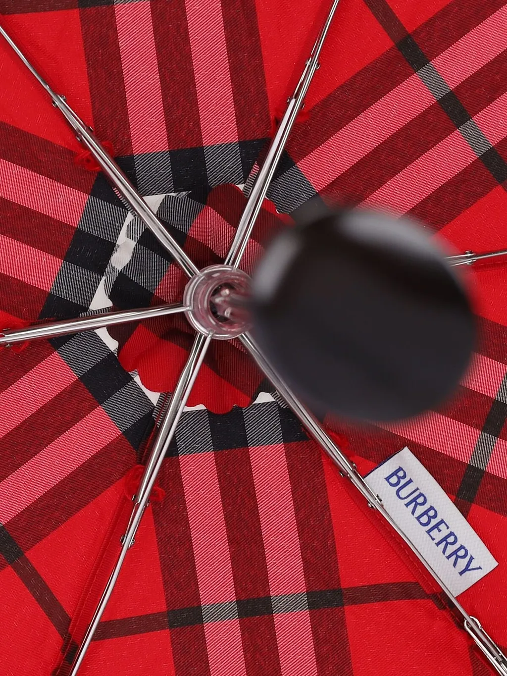 Checked Folded Umbrella