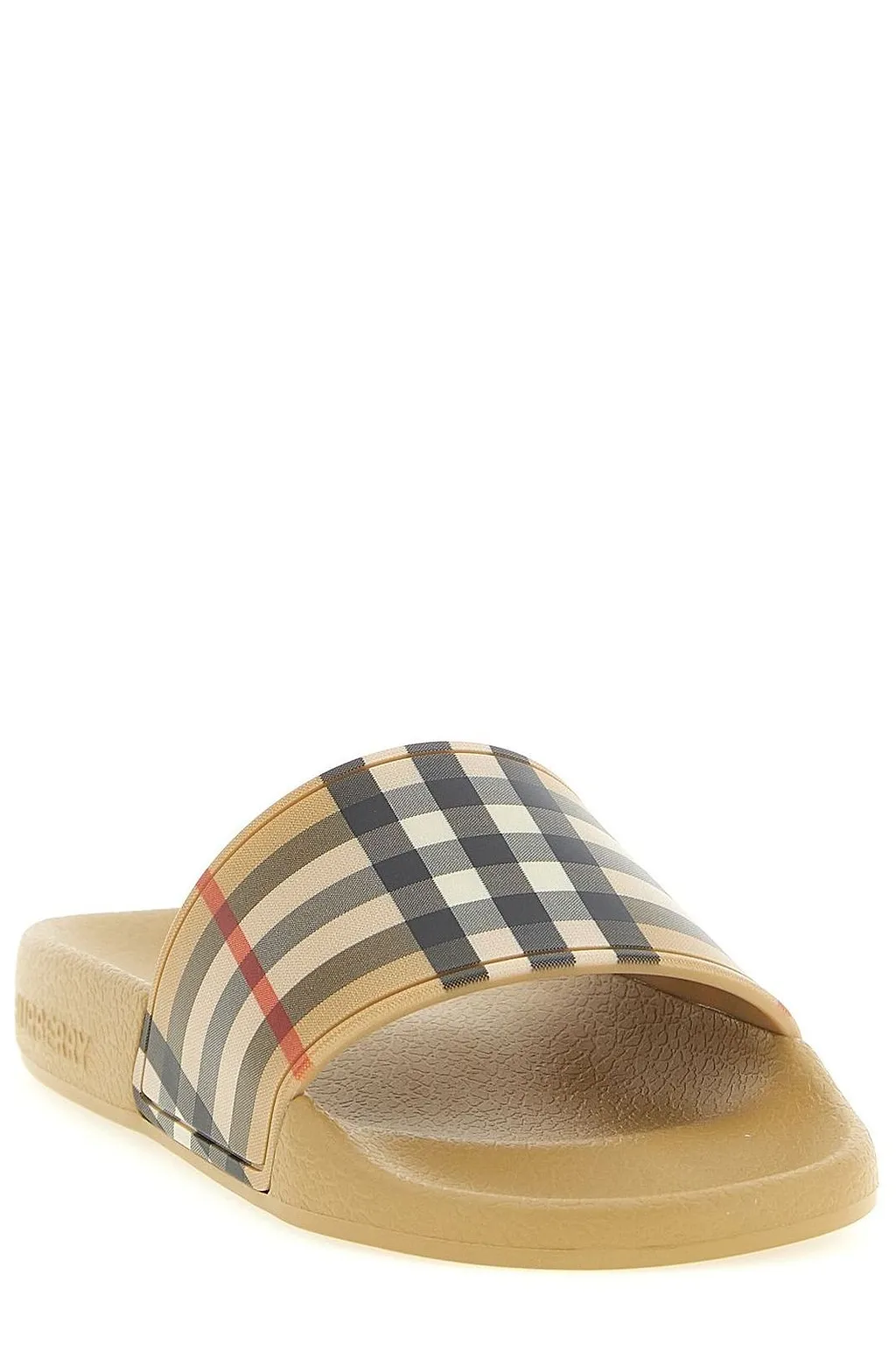 Burberry Kids Checked Slip-On Slides