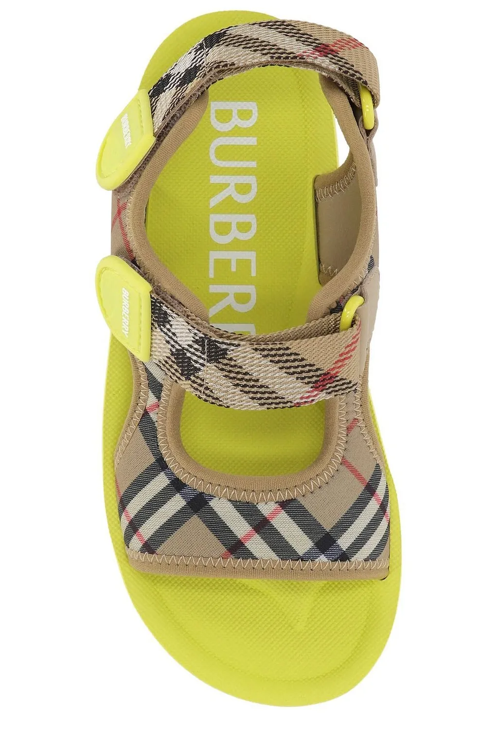 Burberry Kids Checked Open Toe Sandals