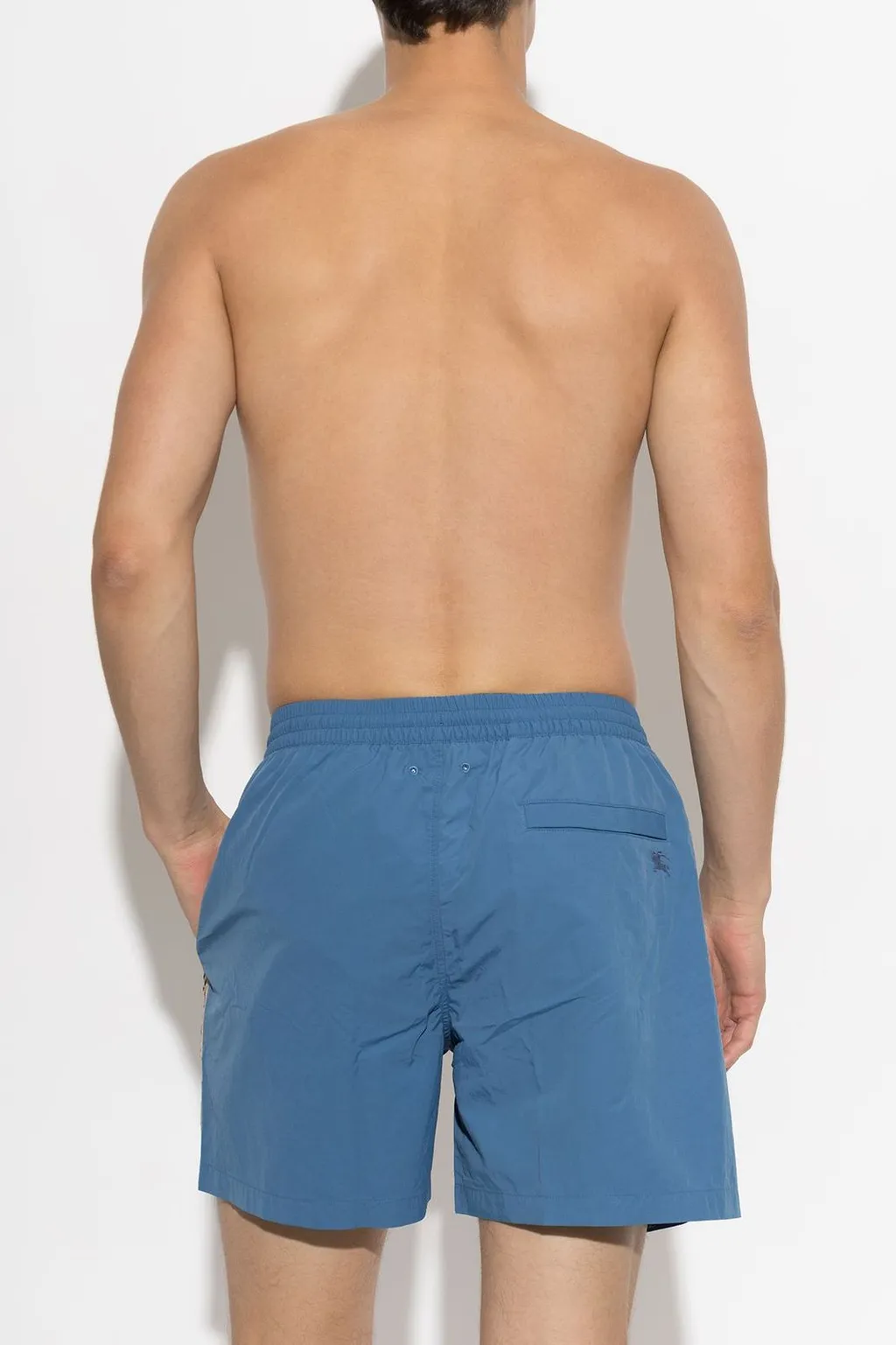 Burberry Checked Trim Swim Shorts