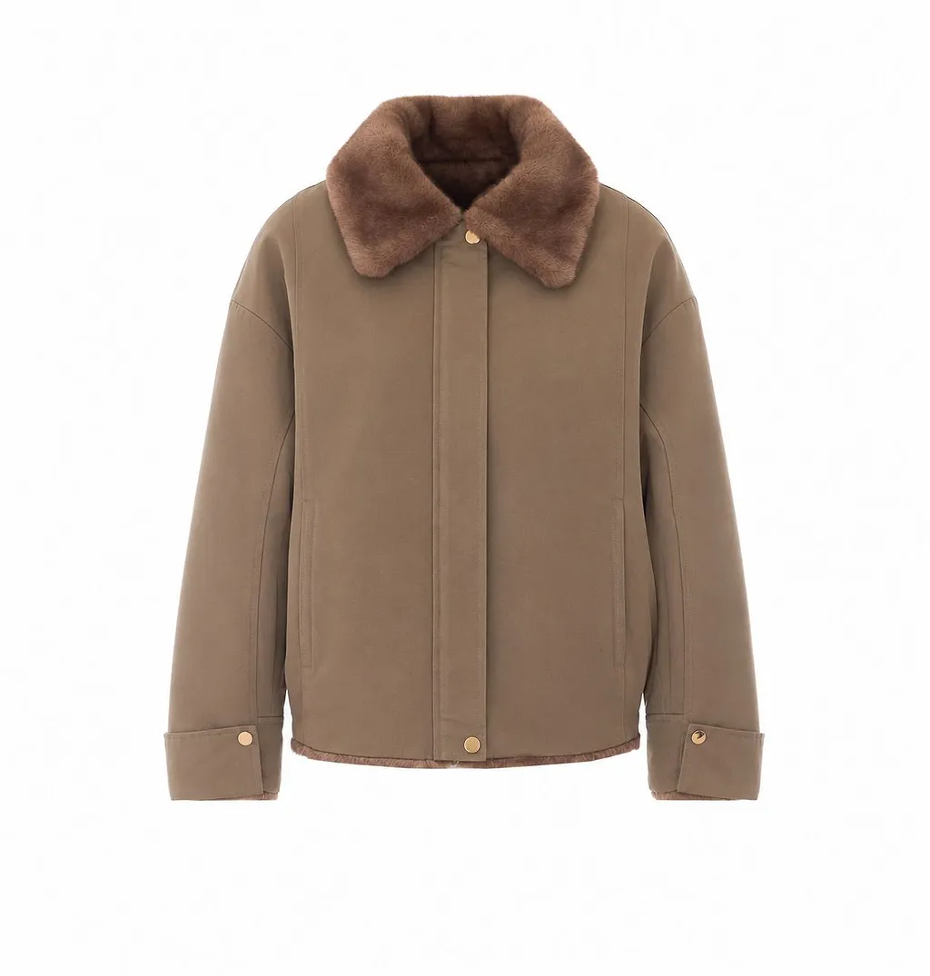 Bully Reversible Faux Fur Collar Coat
