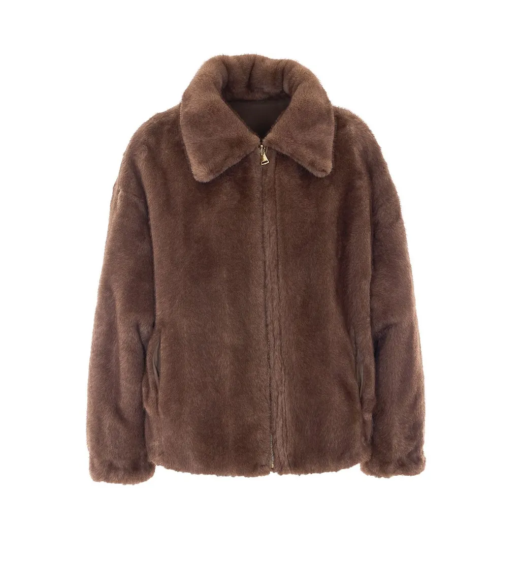 Bully Reversible Faux Fur Collar Coat